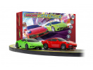 Autodráha MICRO SCALEXTRIC G1178M - Super Speed Race Set - Lamborghini vs Porsche (Battery Powered) (1:64)(1:64) Scalextric G1178M - Obrázek